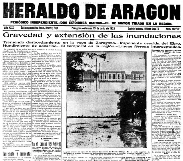 Portada del 12 de julio de 1923, con las imágenes de San Juan de Mozarrifar.