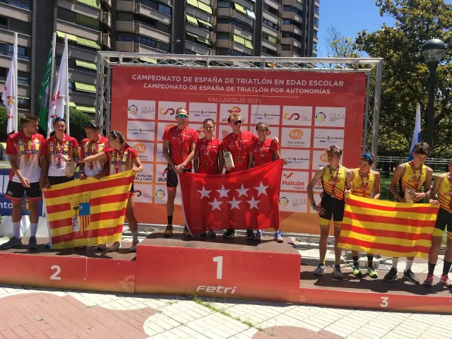 Aragón, subcampeón del campeonato de Duatlón por relevos mixtos