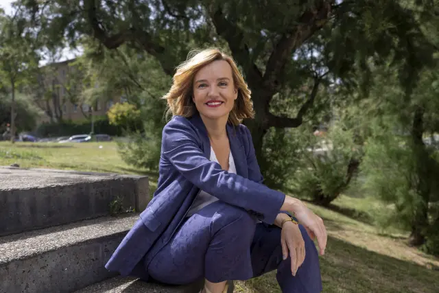 Pilar Alegría, portavoz del PSOE y candidata al Congreso por Zaragoza.