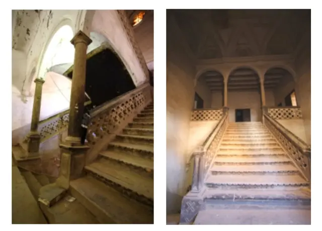 Las escalares del palacio de los condes de Morata.