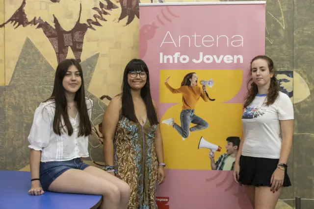 De izquierda a derecha, las jóvenes Irene Romera, Laura Cascán y Lidia Sanz.