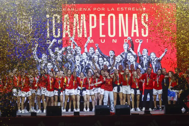 Celebración de las campeonas del mundo