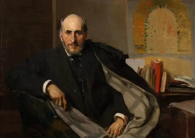 Retrato de Ramón y Cajal que pertenece al Museo de Zaragoza.