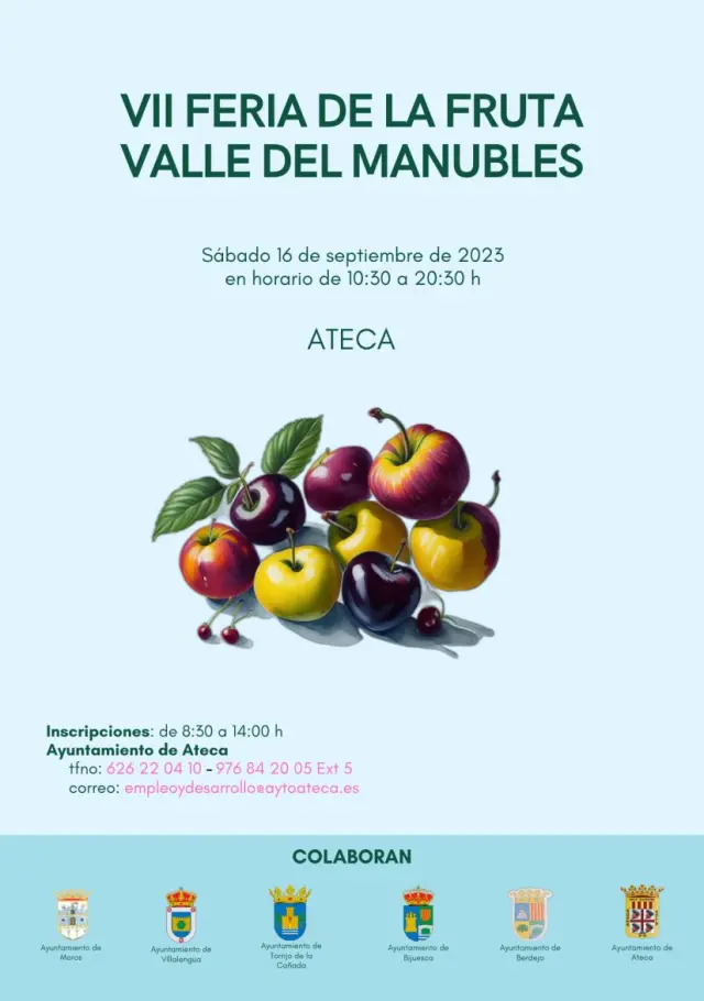Cartel de la VII Feria de la Fruta del Manubles.