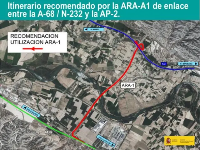 Imagen del itinerario recomendado por la ARA-A1