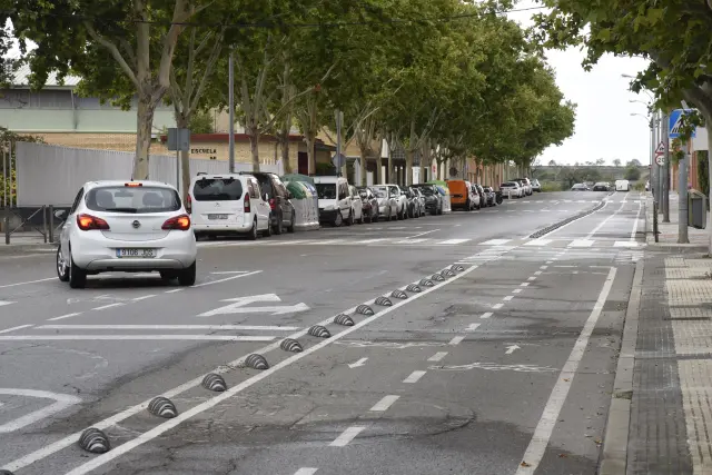Los vecinos se quejan del escaso uso del tramo del carril bici de Santo Cristo de los Milagros, en Huesca.