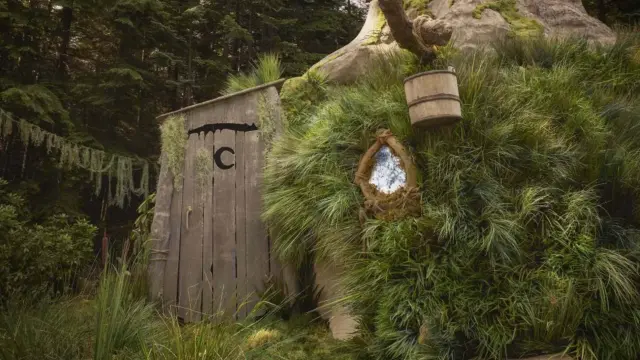 Baño del alojamiento: la Ciénaga de Shrek en Airbnb.