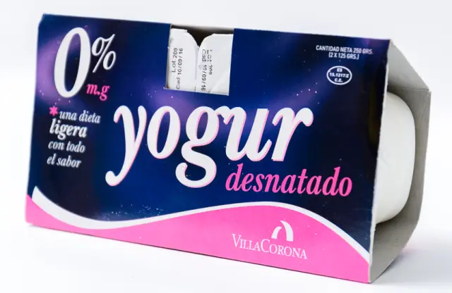 Yogur desnatado de Villa Corona, de El Burgo de Ebro.