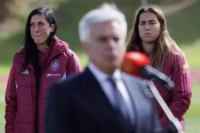 Jennifer Hermoso is seen during the signing of agreement between the RFEF and the Spain Women Team at Ciudad del Futbol on October 23, 2023, in Las Rozas, Madrid, Spain...AFP7 ..23/10/2023 ONLY FOR USE IN SPAIN[[[EP]]]