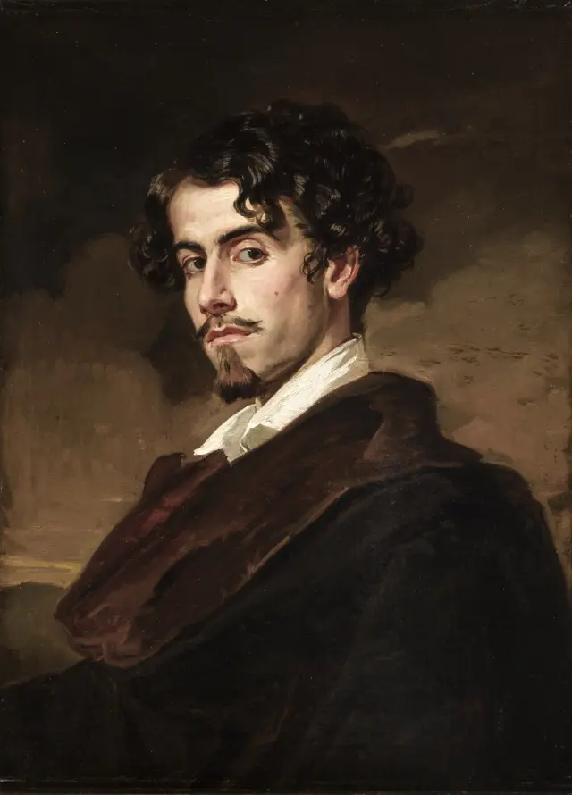 Retrato de Gustavo Adolfo Bécquer, gran amigo de Casado del Alisal.