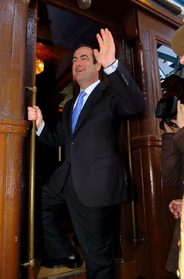 El exministro de Defensa, José Bono, en la subida a La Vaporosa en Olot, en 2005.