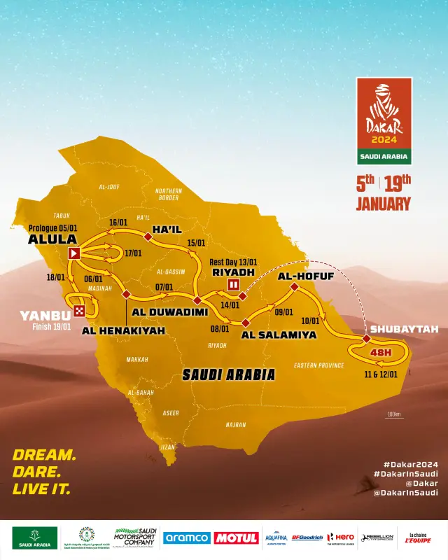 Recorrido del Dakar 2024