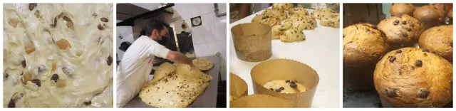 Proceso de elaboración de las panetones en Horno Llerda.