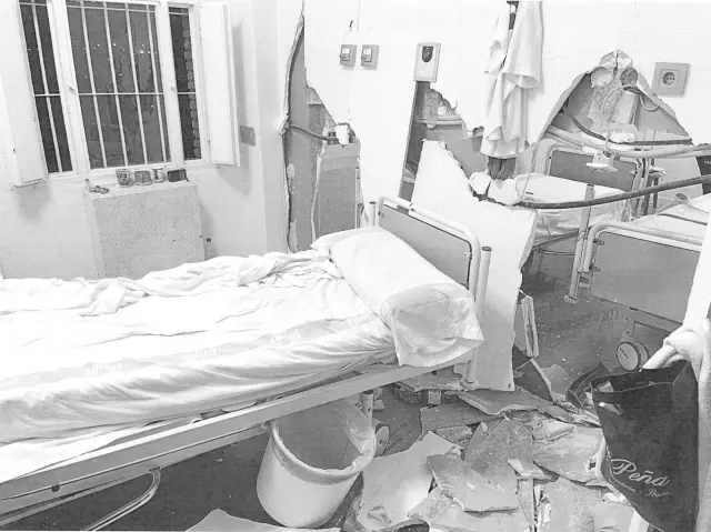 Imagen de cómo quedó la habitación del módulo del área de seguridad del Hospital Miguel Servet.