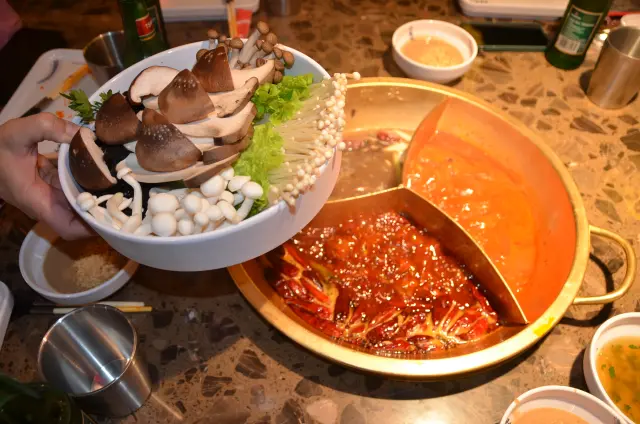 Hot pot vegetal de Xiolongkan.