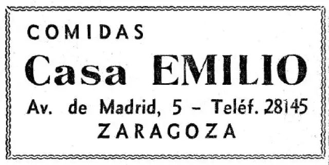 Anuncio de Casa Emilio en la década de los 60, en HERALDO.