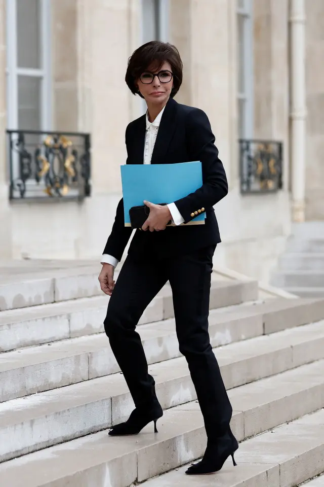 Newly-appointed French Culture Minister Rachida Dati arrives for the first weekly cabinet meeting following a government reshuffle at the Elysee Palace in Paris, France, January 12, 2024. REUTERS/Benoit Tessier [[[REUTERS VOCENTO]]]