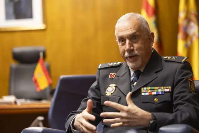 Florentino Marín, jefe superior de la Policía Nacional en Aragón.