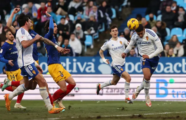 Partido Real Zaragoza-Andorra, de la jornada 23 de Segunda Divisón, en La Romareda