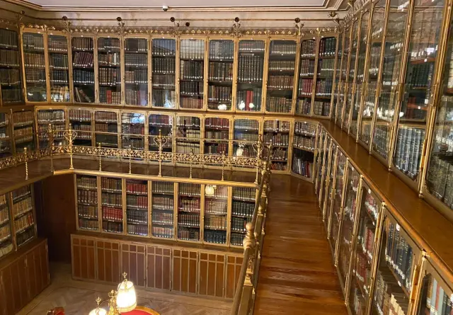 La parte superior de la biblioteca de la DPZ en el palacio de Sástago.