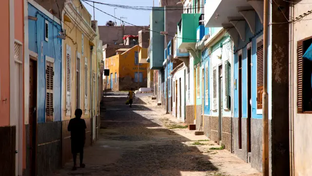 Calles de Sal-Rei, en la Isla de Boa Vista, Cabo Verde