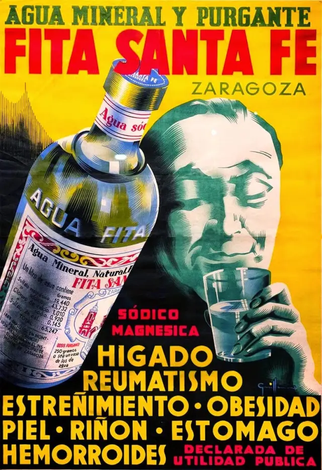 Cartel de Guillermo Pérez Bailo para Aguas Fita Santa Fe