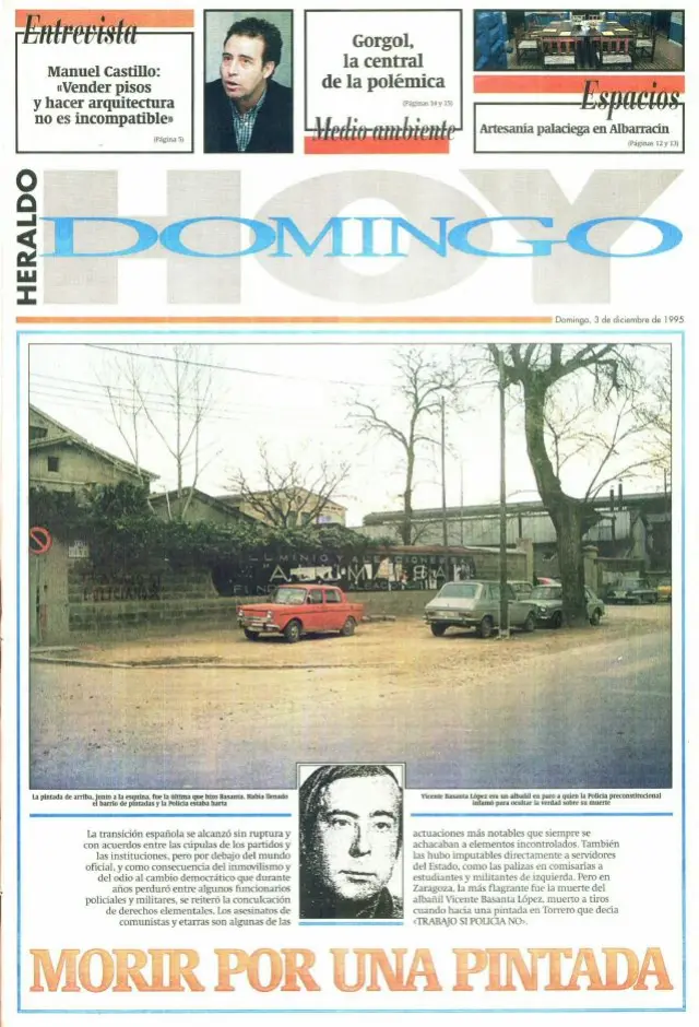 Página de HERALDO del 3 de diciembre de 1995, donde se recoge el suceso.