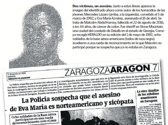 Página de Heraldo con información sobre los dos crímenes perpetrados por este asesino.