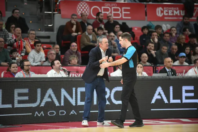 Partido Casademont Zaragoza-Masina, de la FIBA Europe Cup, en el pabellón Príncipe Felipe