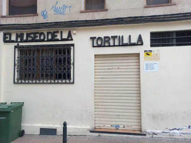 Fachada del Museo de la Tortilla, en Zaragoza.