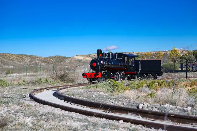 Réplica de la locomotora 130 Baldwin Locomotive Work en el Museo Minero de Andorra