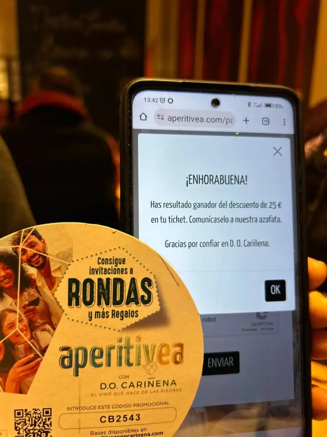 'Aperitivea con D.O. Cariñena', campaña que se desarrolla en un centenar de bares y restaurantes de Madrid.