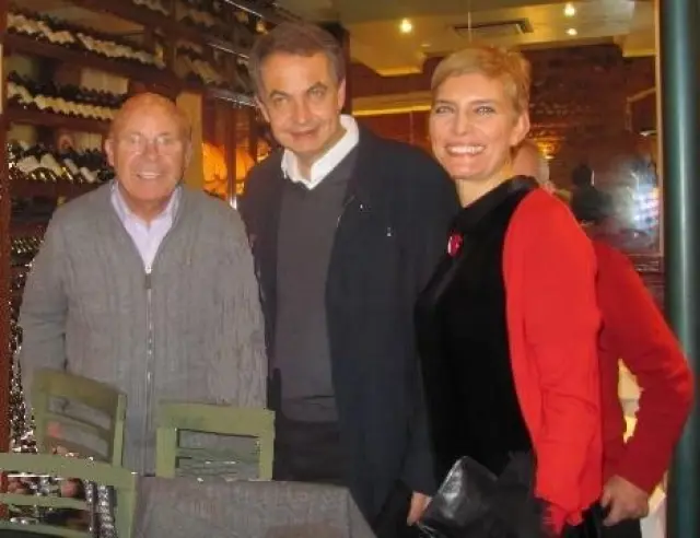 Fernando Lanuza, con José Luis Rodríguez Zapatero en una visita a la Casa de Aragón en Toulouse.