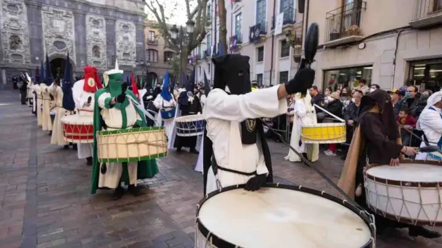 Procesión del Pregón de Semana Santa en Zaragoza el pasado año