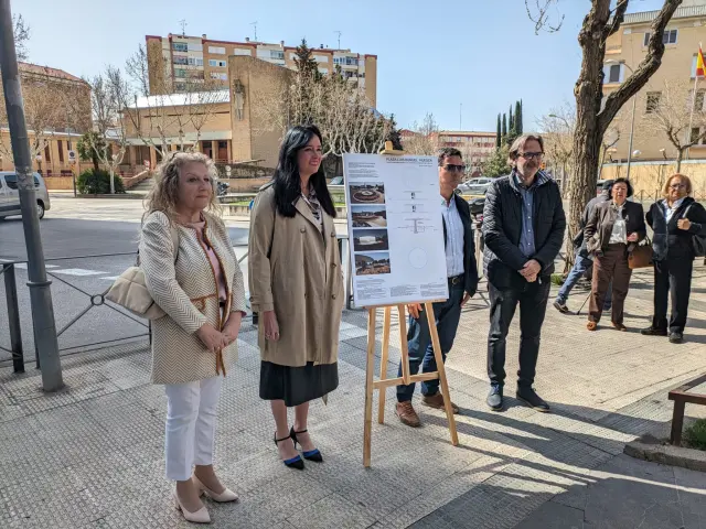 Presentación del proyecto de remodelación de la fuente de la plaza Luis Buñuel de Huesca.