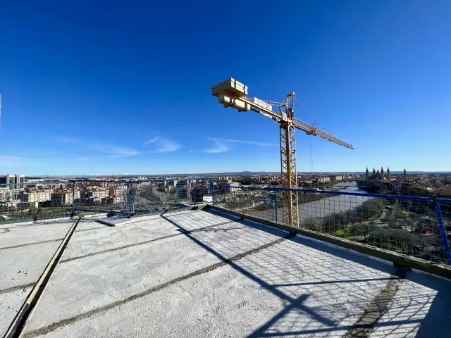 Vista desde el punto más alto de la promoción 'Skyline', en la plaza de Europa.