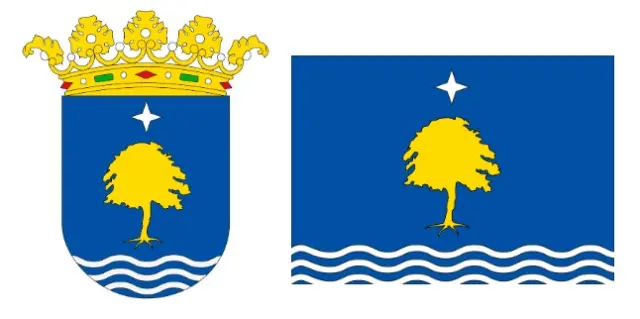 Escudo y bandera de Villamayor de Gállego (Zaragoza).