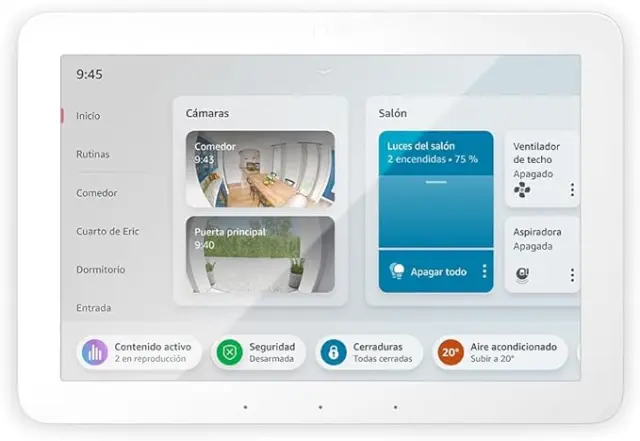 El Echo Hub es una pantalla de 8 pulgadas para controlar el hogar, tanto a través dela voz, como con los dedos