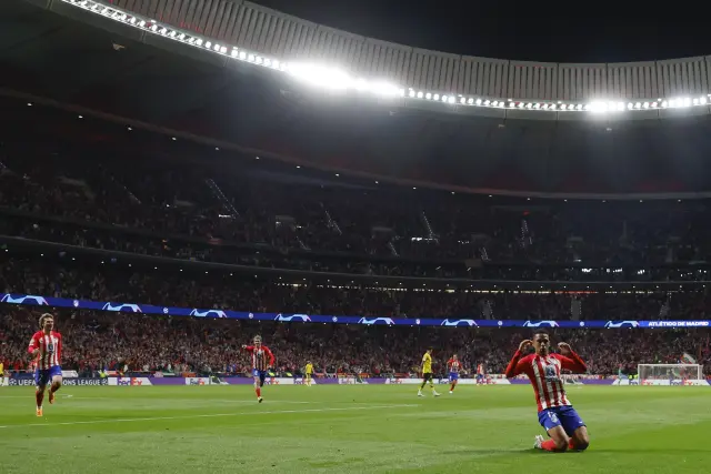 Partido Atlético de Madrid-Borussia Dortmund, ida de los cuartos de final de la Champions League, en el estadio Metropolitano