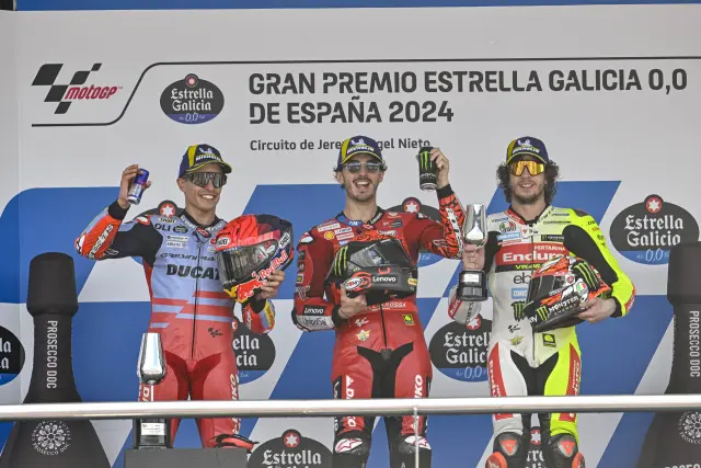 Podio de Moto GP del Gran Premio de España en Jerez
