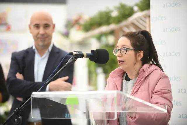 Patricia Aura, en la presentación de la campaña de inserción laboral de Atades.