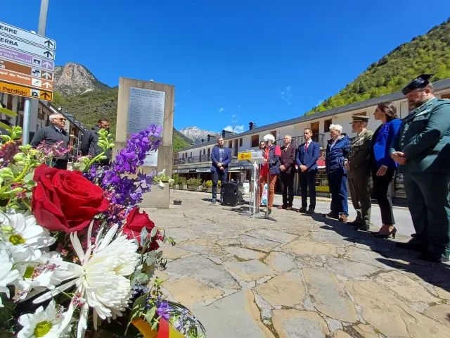 Acto de homenaje a los exiliados de la Guerra Civil de Bielsa.