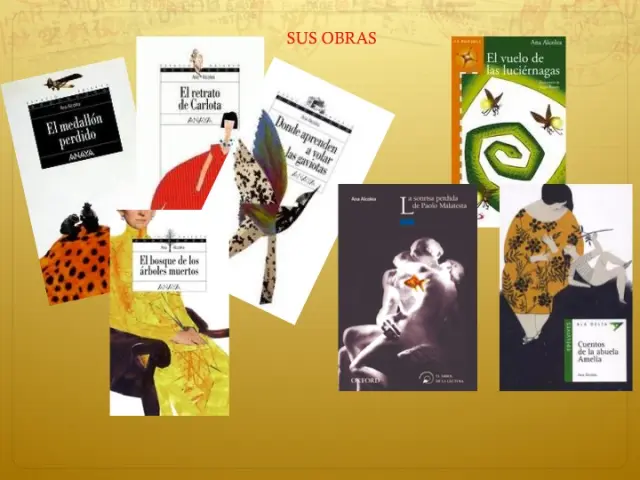 Una selección de los libros de Ana Alcolea, entre ellos 'El medallón perdido'.