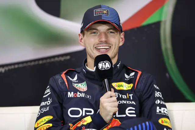 Max Verstappen tras vencer en el Gran Premio de Emilia-Romagne 2024.