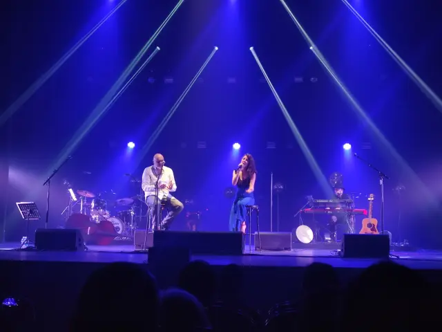 Gabriel Sopeña y Eva Lago interpretando 'Mai', de Ánchel Conte, en el Teatro Principal.