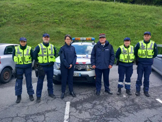 Control de la Policía Nacional francesa y agentes aduaneros en Somport de las compras de tabaco transfronterizas.