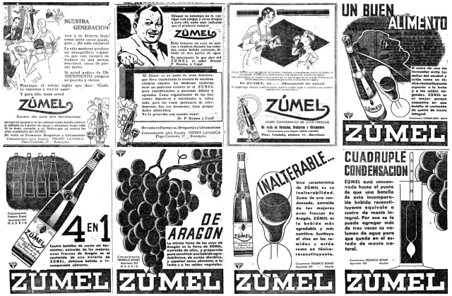 Anuncios de Zúmel en HERALDO, en la década de los años 30.