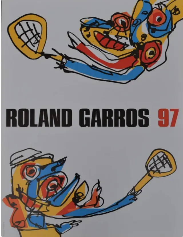 Uno de sus carteles más conocidos, el que hizo para Roland Garrós en 1997.