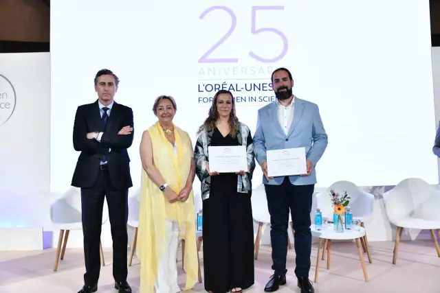 La aragonesa Marta Pina en la gala de los Premios a la Investigación del programa L’Oréal-Unesco ‘For Women in Science’.