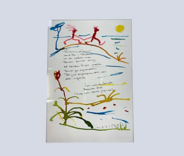 El manuscrito donado por Joan Manuel Serrat.